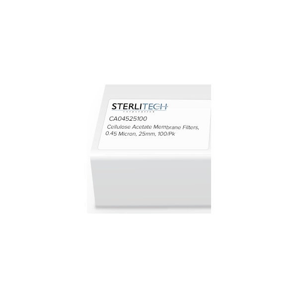 Cellulose Acetate Membrane Filters, 0.45 Micron, 25mm, PK100